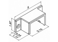 Muurflens voor u-profielbuis, Easy Glass Hybrid