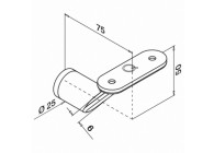 Support de main-courante pour tube, MOD 0123