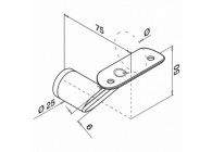 Support de main-courante pour tube, MOD 0123