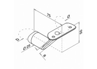 Handrailingsteun voor buis, MOD 0124