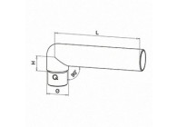 Korte-hoekverbinder, 90° voor 180°