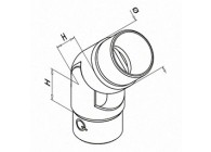 Raccord, orientable, (0°-70°)