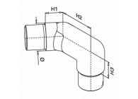 Raccord, orientable, droite, (0°-70°)