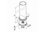 Baluster, MOD 0564, Ø42,4 mm x 2 mm