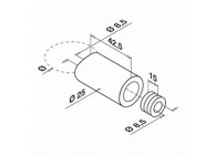 Entretoise, pour tube Ø 33,7 mm