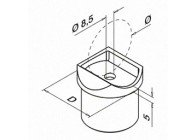 Buisadapter, buis Ø42,4 mm x 2 mm