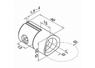 Plaatadapter, voor 1,5 - 4 mm plaat, Ø25 mm