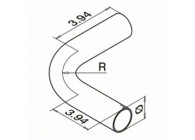 Bochtstuk, 90°, r=97 mm