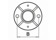 Baluster, Ø42,4 mm x 2 mm, M6 eenzijdig