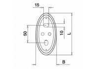 Bodemflens voor lijmverbinding, variabel