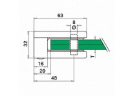 132500-042-12~~Glasklem, model 25, excl. klemrubbers