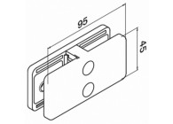 Glasverbinder, recht, MOD 42, 6 - 12,76 mm