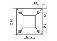 Embase murale, Square Line