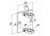 Support pour poteau, Square Line, MOD 4551