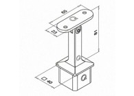 Buissteun, Square Line, variabel, 40x40x2 mm