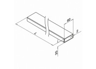 Rechthoekige buis, 40x10x1,5 mm