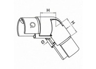Hoekverbinder, variabel, (25°-55°), omlaag