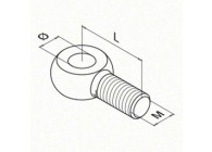 Vis à œil pour système de câble, M6 x 12 mm