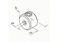 Kabelstopper voor kabelsysteem, 3,2 mm - 4 mm