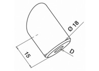 Kabelstopper voor kabelsysteem, 3,2 mm - 4 mm