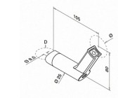 Handrailingsteun voor buis, Ø42,4mm