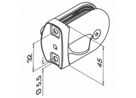 Schuifslot, buis Ø42,4 mm - glas 6 - 12,76 mm