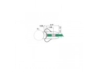 Schuifslot, buis Ø48,3 mm - glas 6 - 12,76 mm