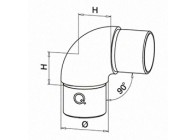 Raccord, 90°, courbé