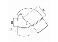Hoekverbinder, variabel, (40°-70°)