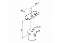 Support de main-courante sur poteau, Ø48,3 x 2 mm