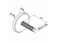 Disque de serrage pour MOD 0749, Ø50 mm, plat