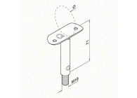 Support de main-courante sur poteau, filetage M10