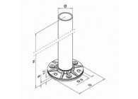 Baluster, MOD 0912, Ø42,4 mm x 2,6 mm