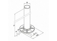 Baluster, MOD 0921, Ø42,4 mm x 2 mm