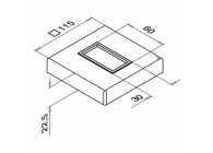 Afdekkap voor baluster, 60x30 mm