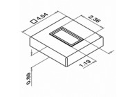 Afdekkap voor baluster, 60x30 mm