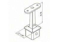 Buissteun, Square Line, 40x40x2 mm