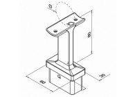 Support de main-courante sur poteau, Square Line