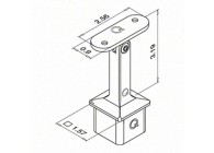 Buissteun, Square Line, variabel, 40x40x2 mm