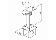 Buissteun, Square Line, variabel, 40x40x2 mm