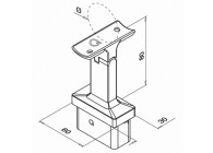 Buissteun, Square Line, variabel, 60x30x2,6 mm