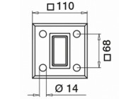 Baluster, Square Line, 60x30x2,6 mm