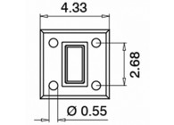 Baluster, Square Line, 60x30x2,6 mm