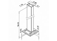 Baluster, Square Line, 60x30x2,6 mm