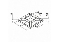 Aanlasflens, Square Line, buis 40x40 mm