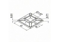 Aanlasflens, Square Line, buis 40x40 mm