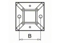 Aanlasflens, Square Line, buis 40x40 mm