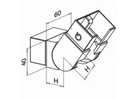 Raccord orientable, (25°-55°), vers le haut