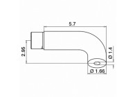 Embout coudé au mur pour tube à fond de gorge