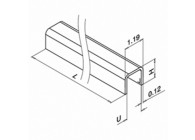 U-profiel, 30 x 27 x 3 mm, U=24 mm x 24 mm